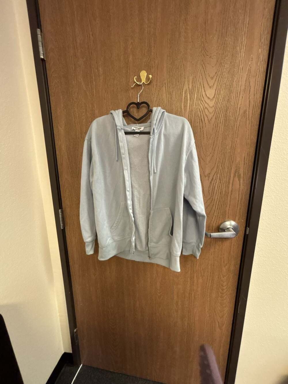 Refuge Athletics Light Blue Oversized Full Zip Hoodie